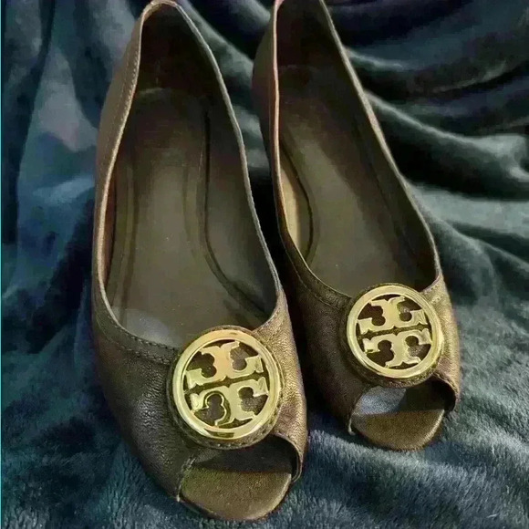Tory Burch Peep Toe Wedge - Picture 1 of 12